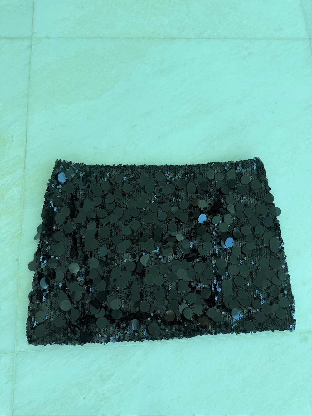 Edikted Black Sequin Mini Skirt